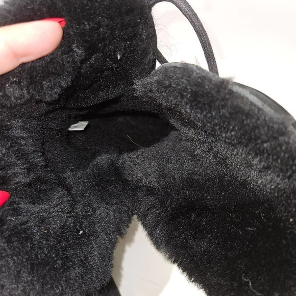 EMU Australia Shearling Boots Lace Up Soft Suede Leather Women's 6 Black - Picture 8 of 10